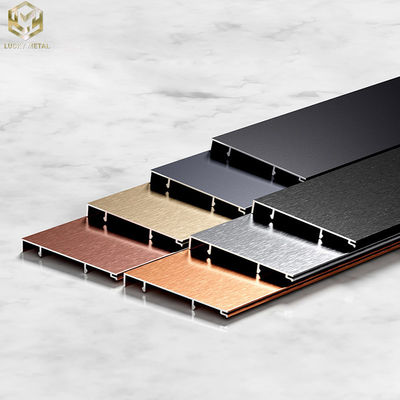 Free Sample Customized Metal Aluminum Baseboard Champagne Color Skirting Board
