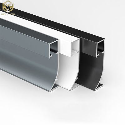 Illuminated Aluminum Skirting Profile Extrusion Board Cove Shape