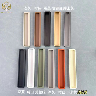 Flush Recessed Sliding Door Handle Furniture Luxury Cabinet Pull Minimalist Embedded Handle